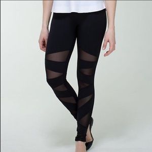 Lululemon mesh striped leggings